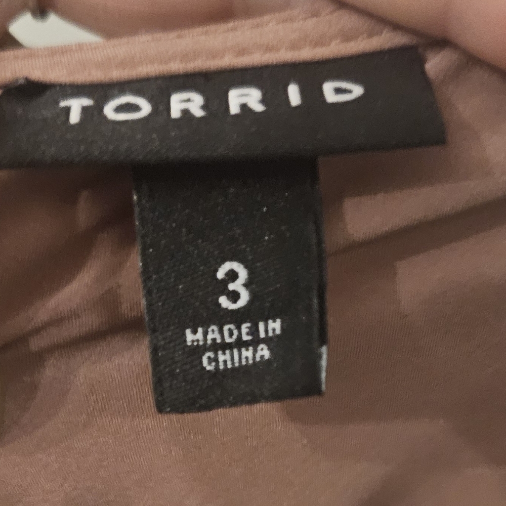 Torrid Blush Pink Mauve Camisole Black Lace 3 / 3X - Picture 2 of 2